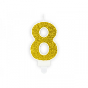 Świeczka złota brokatowa...