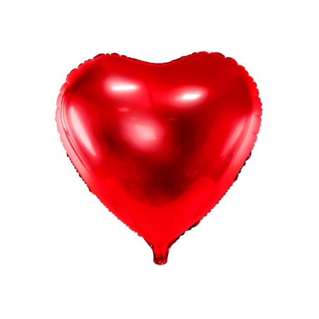Balon foliowy z helem serce czerwone 45 cm