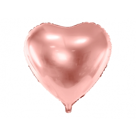 Balon foliowy z helem serce różowe złoto golden rose 45 cm