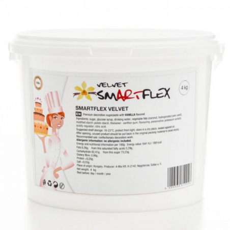 SmartFlex masa cukrowa Velvet Waniliowa biała 4 kg