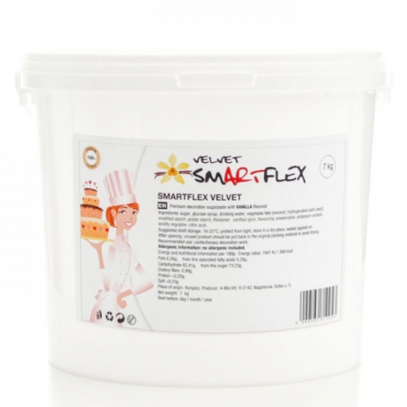 SmartFlex masa cukrowa Velvet Waniliowa biała 7 kg