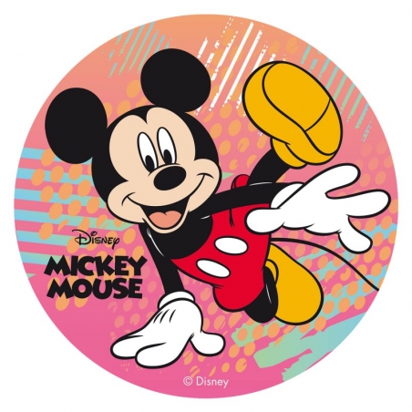 Opłatek na tort Myszka Miki Mickey Mouse, okrągły 20 cm