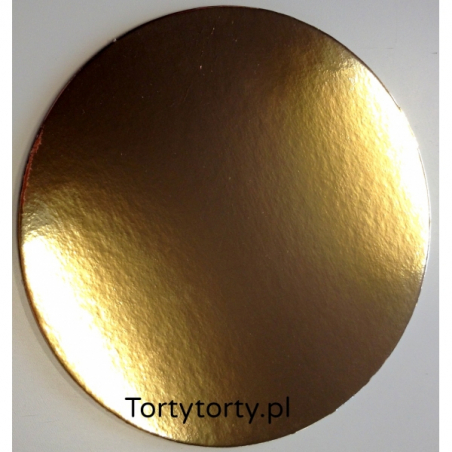 Podkład pod tort złoty okrągły śr. 32 cm, 100 szt.