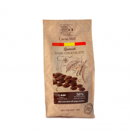 Czekolada deserowa 56% w pastylkach Natra Cacao 1 kg