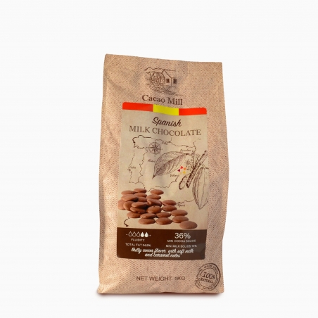 Czekolada mleczna 36% w pastylkach Natra Cacao 1 kg