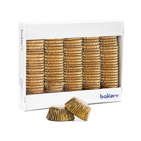 Papilotki do muffinek złote - opakowanie zbiorcze, 2000 szt