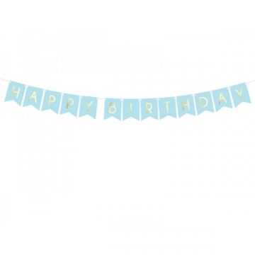 Baner happy birthday błękit