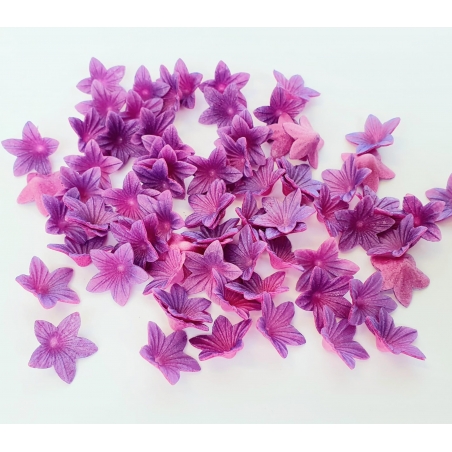 Kwiaty waflowe mini fioletowe liliowe, opakowanie zbiorcze