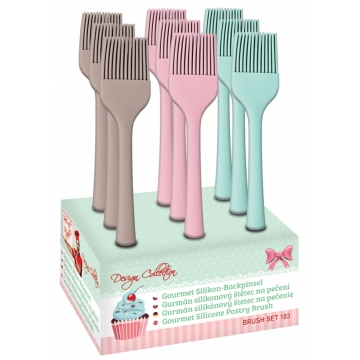 Silikonowy pędzelek różowy