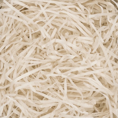 Ozdobny wypełniacz papierowy, słomkowy ecru 50g