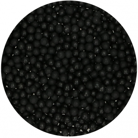 Posypka perełki czarne miękkie śr. 5 mm
