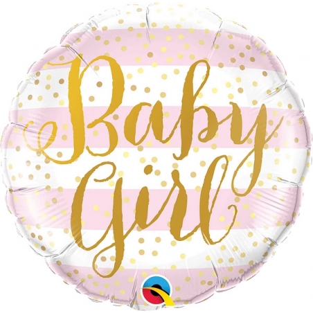 Balon foliowy Baby Girl różowy, 1 szt.