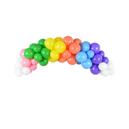 Girlanda balonowa tęczowa kolorowy mix, zestaw