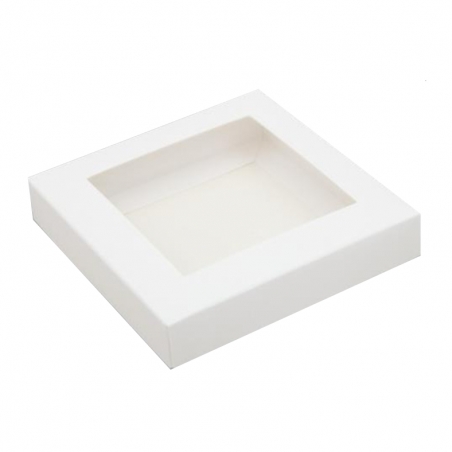 Pudełko białe z okienkiem 10,5 x 10,5 x 2 cm, 5szt.