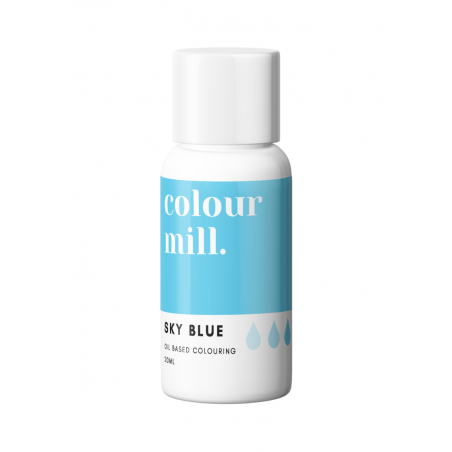 Barwnik spożywczy olejowy Colour Mill-niebieski Sky Blue 20 ml.