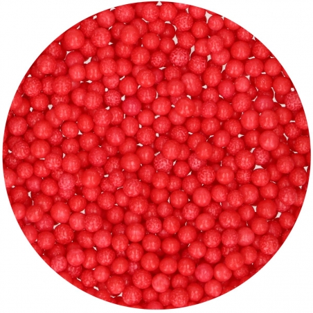 Posypka czerwone perełki, śr. 4 mm 60g FunCakes