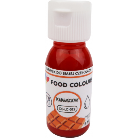 Barwnik spożywczy olejowy do czekolady pomarańczowy 18 ml Foodcolours