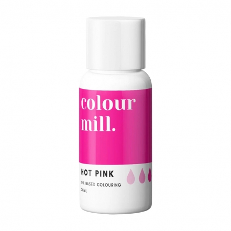 Barwnik spożywczy olejowy różowy Hot Pink 20 ml, Colour Mill
