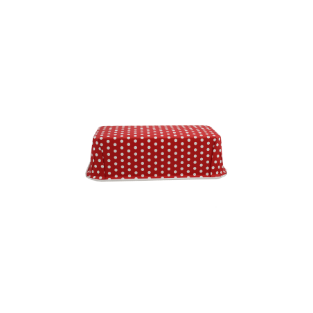 Forma do pieczenia jednorazowa czerwona w groszki 22 x 9 cm