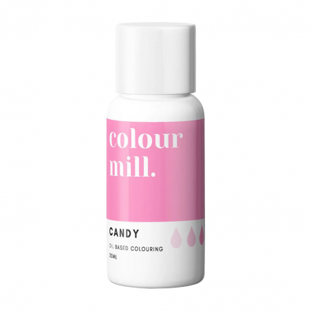 Barwnik spożywczy olejowy różowy Candy 20 ml, Colour Mill