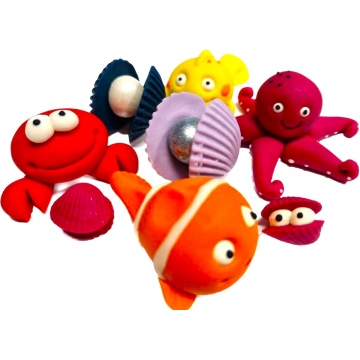 Figurki cukrowe zestaw morski