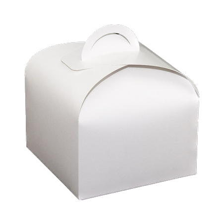 Pudełko na panettone, paska 16,5 x 16,5 x 15 cm, białe ПАСХАЛЬНАЯ КОРОБКА