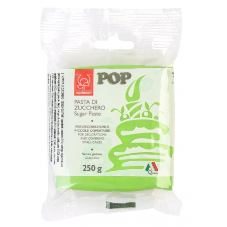 Masa cukrowa lukier plastyczny jasny zielony Modecor, POP 250g