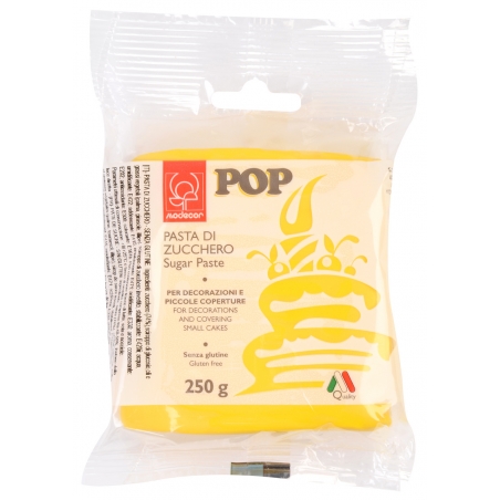 Masa cukrowa lukier plastyczny żółty Modecor, POP 250g