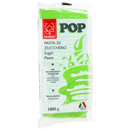 Masa cukrowa lukier plastyczny jasny zielony Modecor, POP 1kg