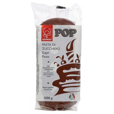 Masa cukrowa lukier plastyczny brązowy Modecor, POP 1 kg