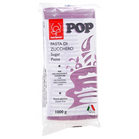 Masa cukrowa lukier plastyczny liliowy Modecor, POP 1kg