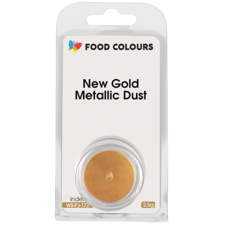 Barwnik spożywczy złoty New Gold Metallic Dust 2,5 g proszek, Food Colours