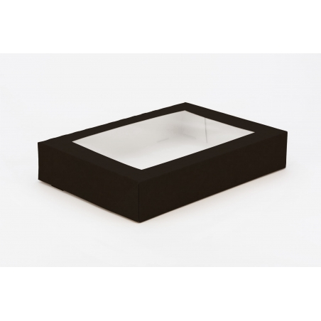 Pudełko na tartę i ciasteczka czarne 25 x 25 x 5 cm, 1 szt.