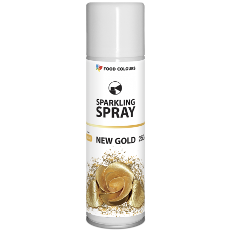 Barwnik spożywczy złoty New Gold 250 ml spray, Food Colours