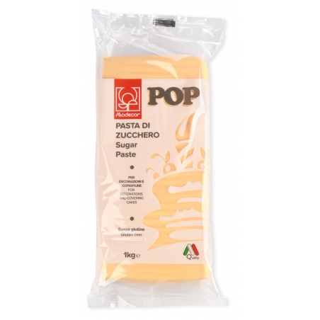 Masa cukrowa lukier plastyczny cielisty, żółto-pomarańczowy Modecor, POP 1kg
