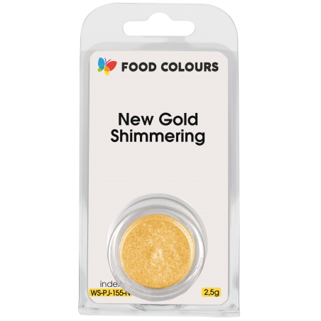 Barwnik spożywczy złoty New Gold Shimmering w proszku 2,5g Food Colours
