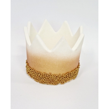 Korona cukrowa złoto biała