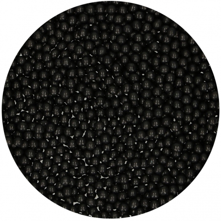 Posypka perełki błyszczące czarne Medium shiny black 80 g, FunCakes