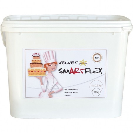 SmartFlex masa cukrowa Velvet Waniliowa biała 10 kg (4 x 2,5 kg)