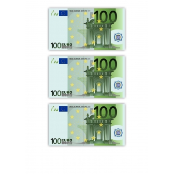 Banknot 100 Euro x 3,...