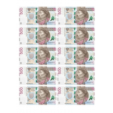 Banknot 500 złotych x 10,...