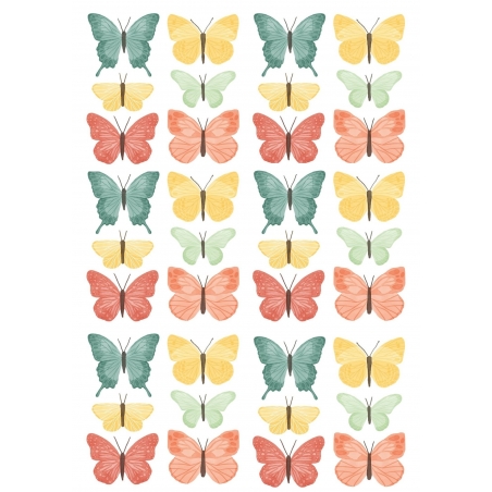 Motyle kolory ziemi, wydruk na papierze skrobiowym lub cukrowym