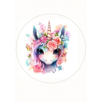 Jednorożec akwarela, wydruk...