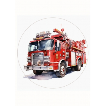Wóz strażacki, wydruk na...