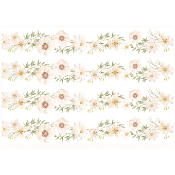 Kwiaty na bok tortu, wydruk...