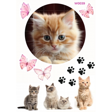 Kotki, wydruk na opłatku