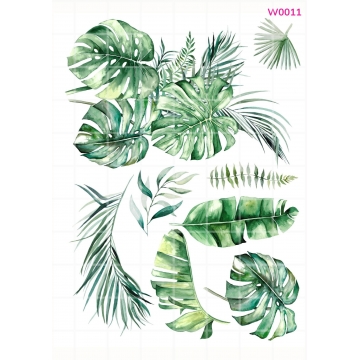 Tropikalne liście, wydruk...