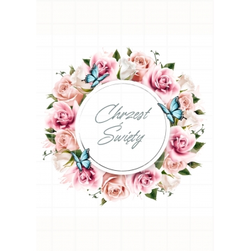 Chrzest Święty róże, wydruk...