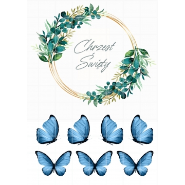 "Chrzest Święty" motyle,...