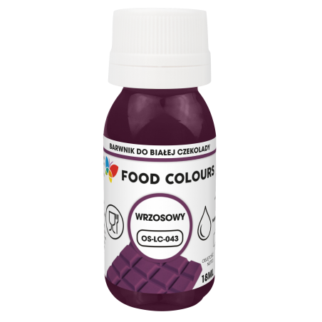 Barwnik spożywczy olejowy do czekolady fioletowy wrzosowy 18 ml Food Colours